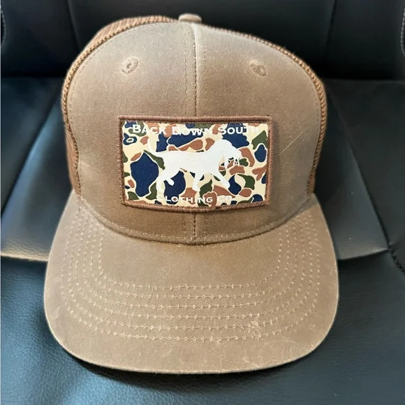 Back Down South Brown Camo Patch Trucker Hat - Picture 1 of 8